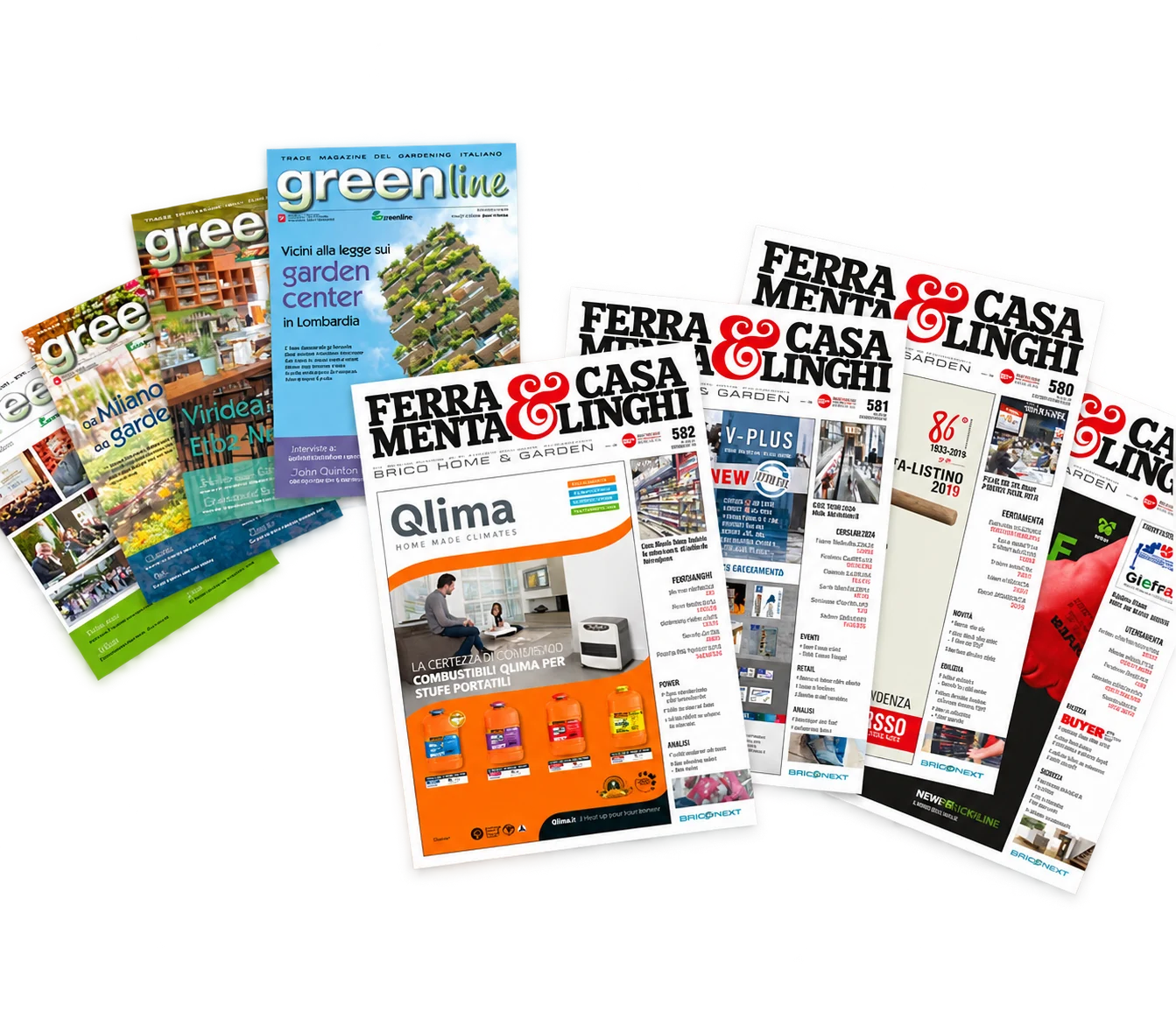 Copertine dall'archivio Mondopratico di Ferramenta & Casalinghi e greenline