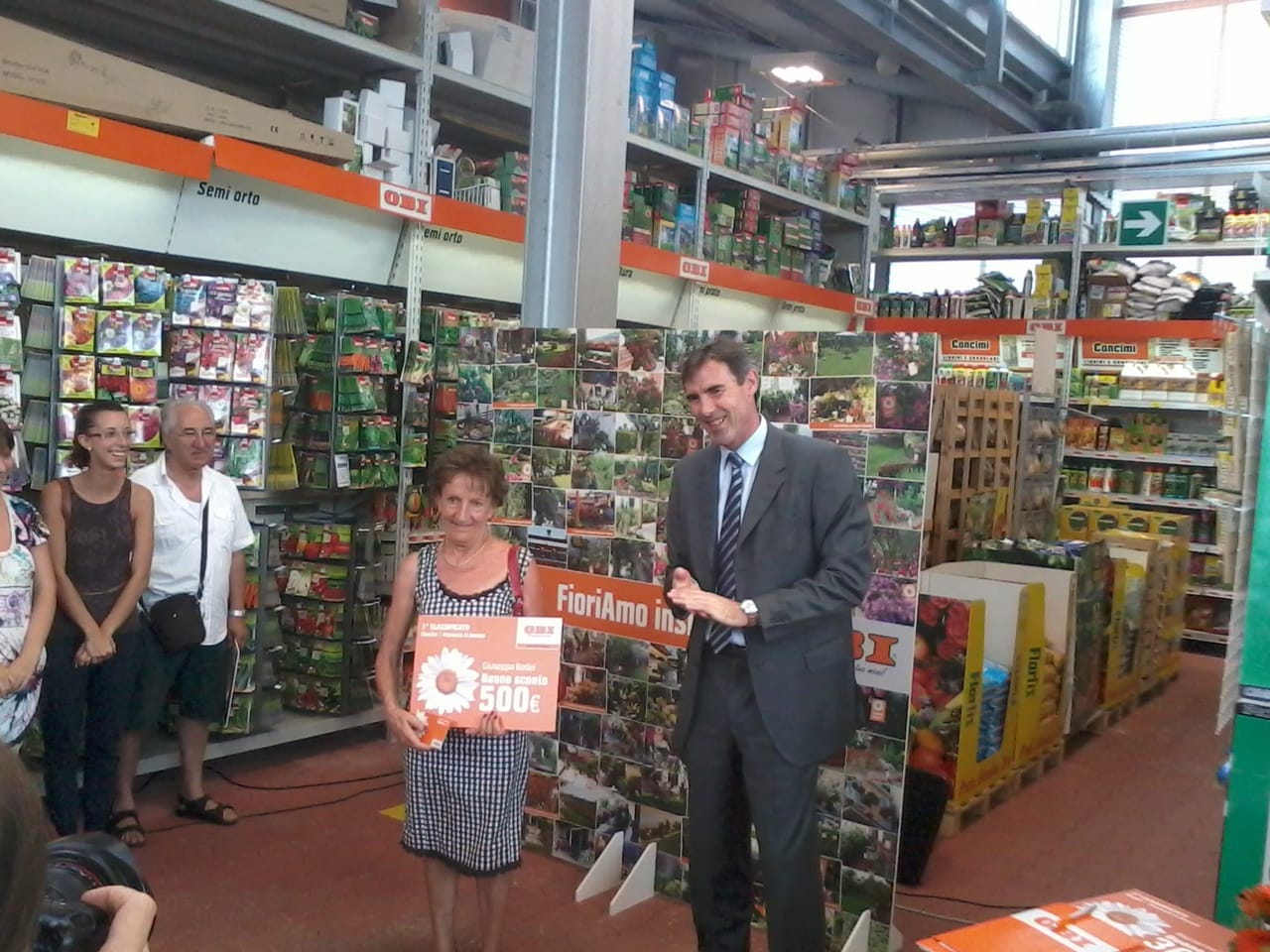 FioriAmo Insieme, la premiazione dei vincitori da Obi di Castenedolo