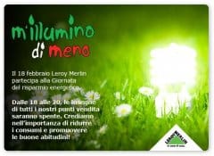 Leroy Merlin aderisce a M'Illumino di meno