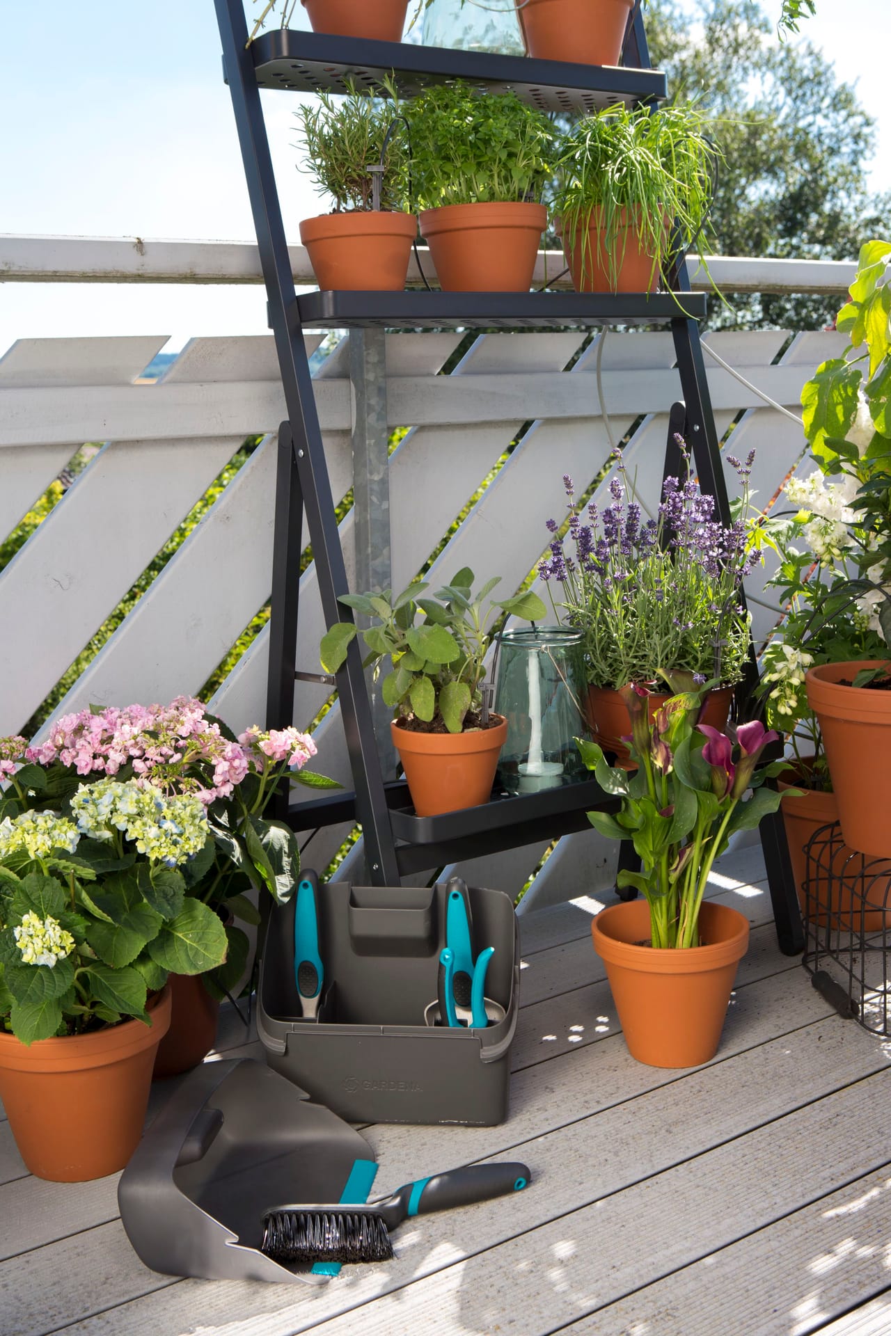 Set di attrezzi manuali per giardinieri urbani