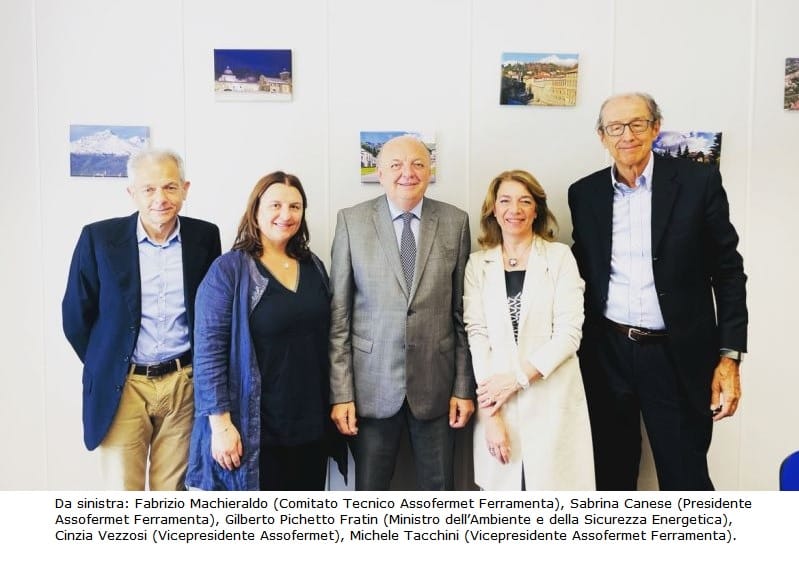 Bonus ferramenta e sostenibilità: Assofermet incontra il Ministro dell'Ambiente