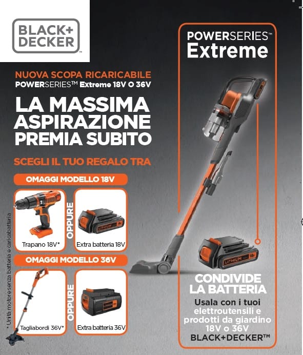 Promozione Black+Decker “La massima aspirazione premia subito”