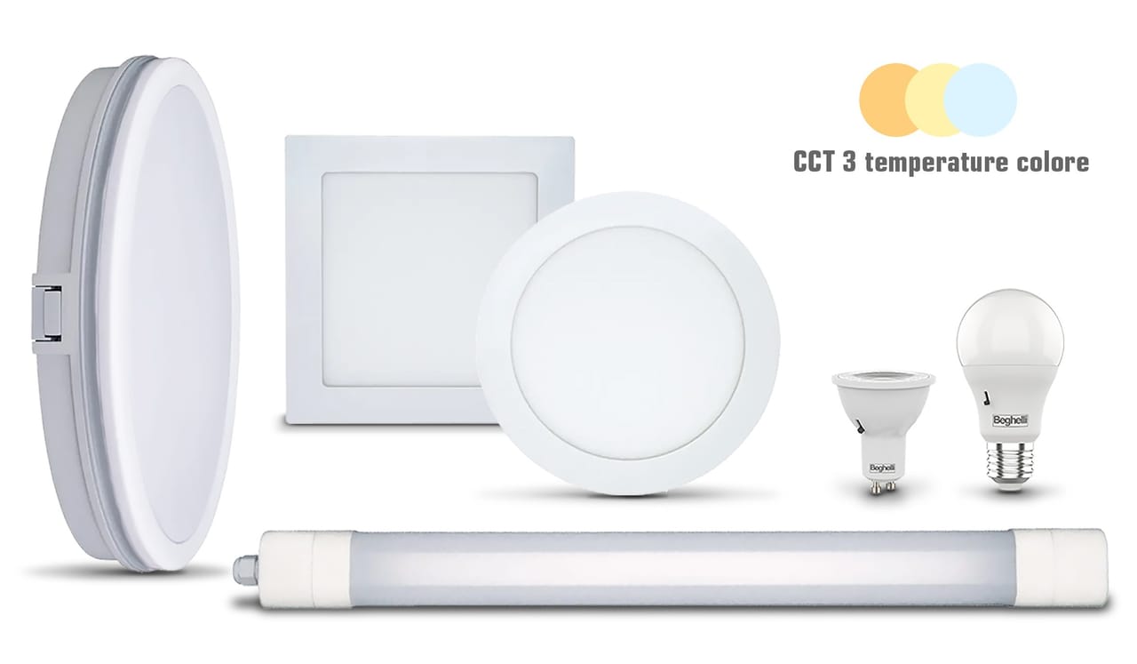 Gamma apparecchi e sorgenti luminose CCT