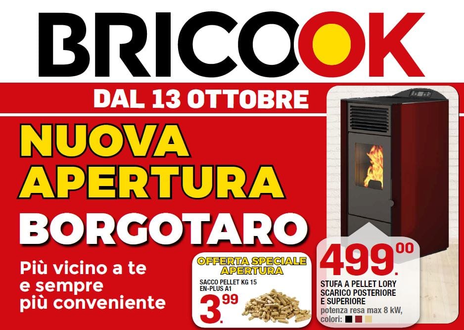 Brico Ok apre a Borgotaro (PR): scarica il volantino e guarda le foto!