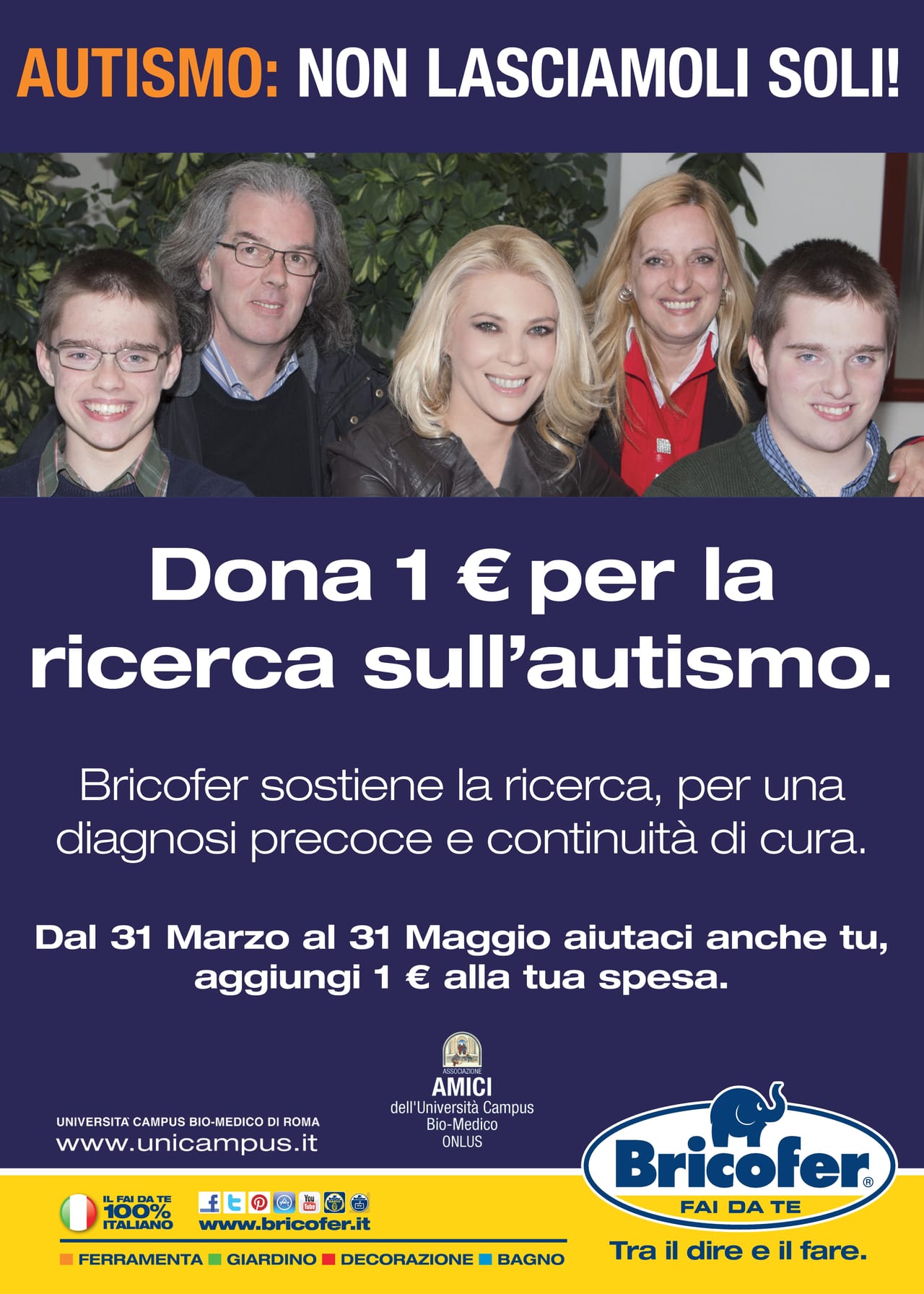 Bricofer supporta la ricerca sull’autismo