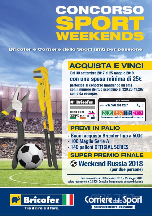 Con Bricofer si vincono i Mondiali in Russia!