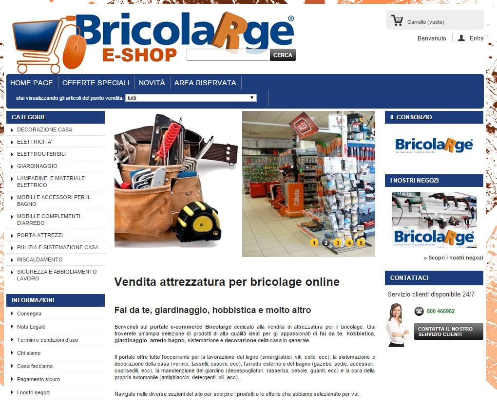 L'e-commerce di Bricolarge
