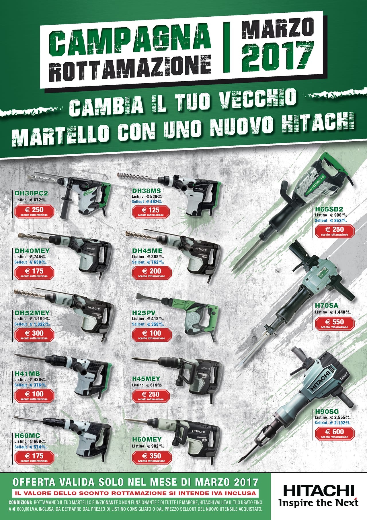 Hitachi: al via a marzo la Campagna Rottamazione Martelli 2017