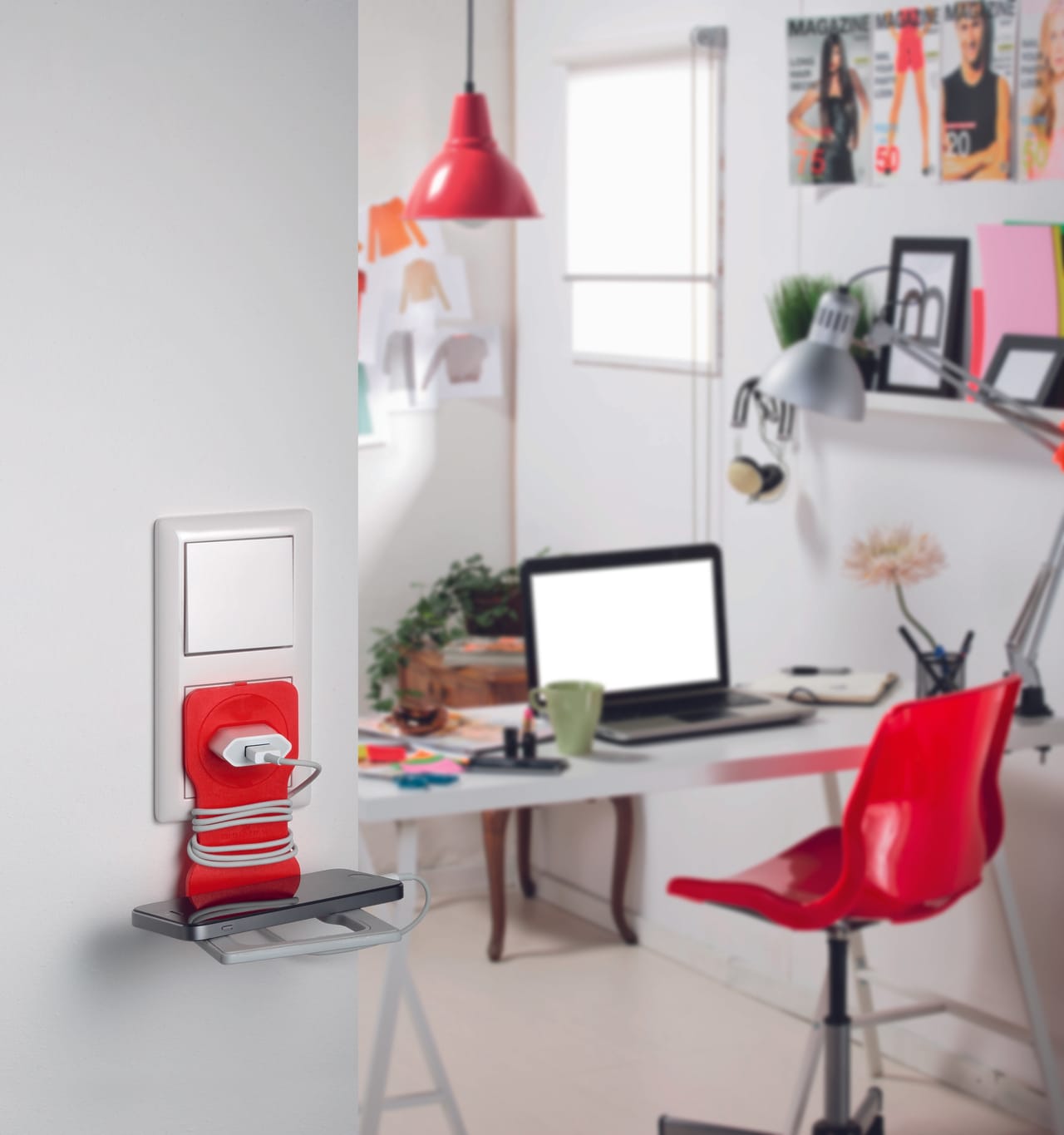 Phone Holder: apri, posiziona, ricarica