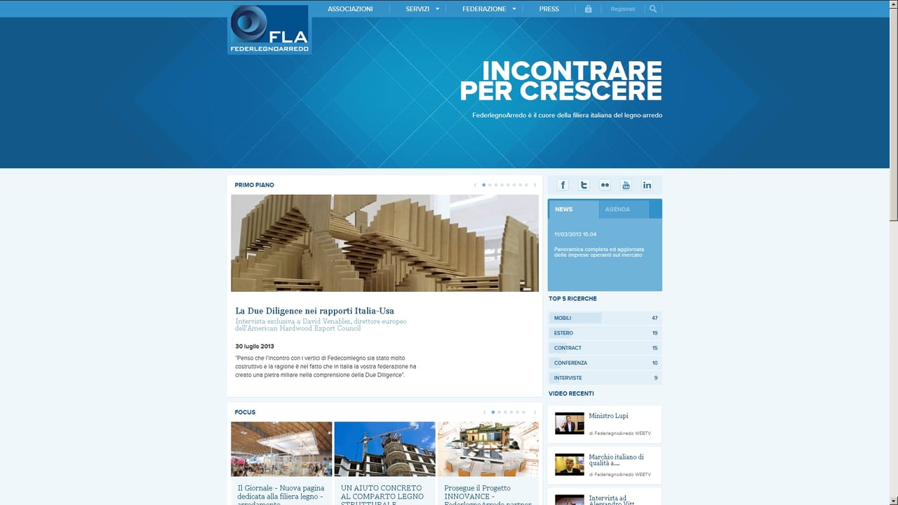 Rinnovato il sito di FederlegnoArredo