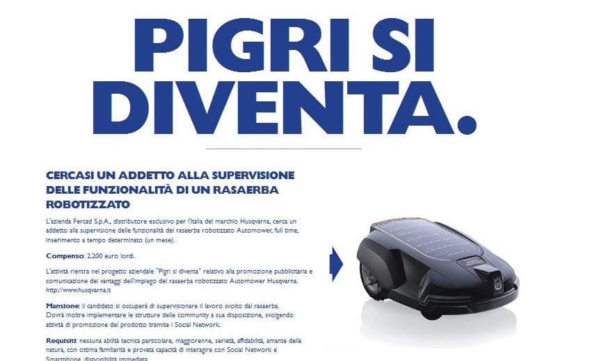 Pigri si diventa: Husqvarna lancia la sfida