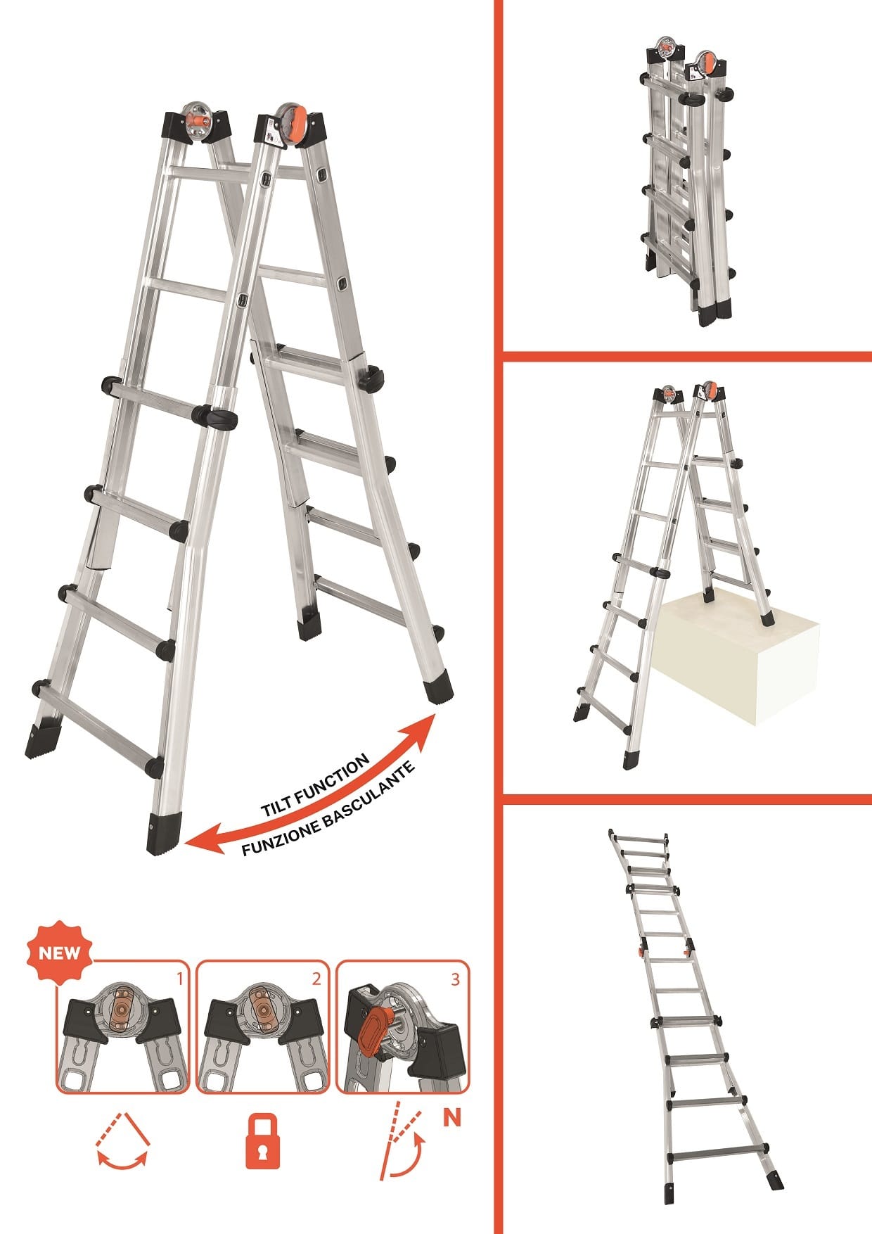 Scala telescopica multifunzione