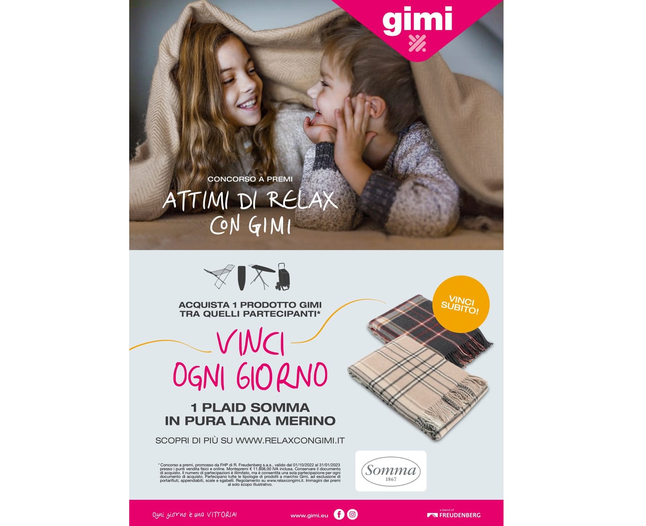 Nuovo concorso a premi “Attimi di relax con Gimi”