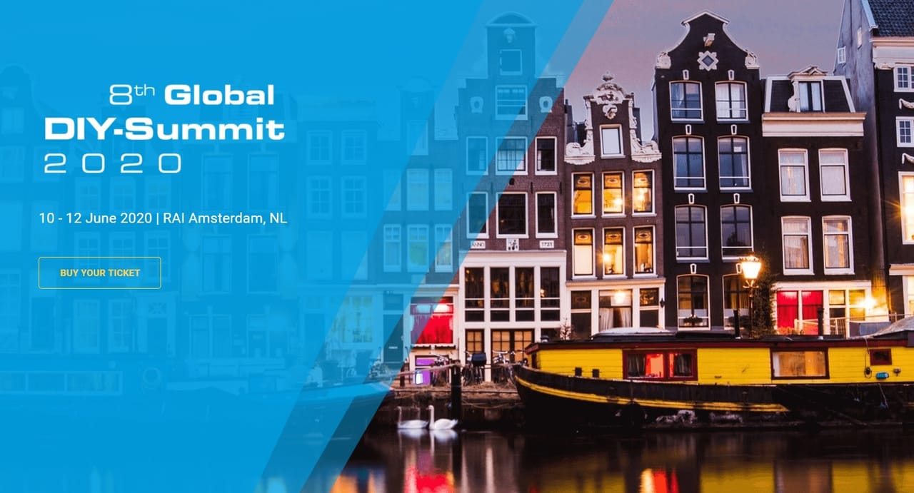 Aperte le iscrizioni a Global DIY Summit 2020 (Amsterdam 10-12 giugno)