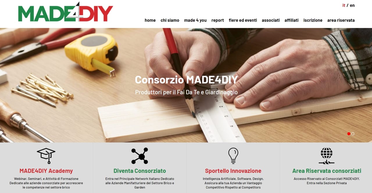Nuovo sito per MADE4DIY