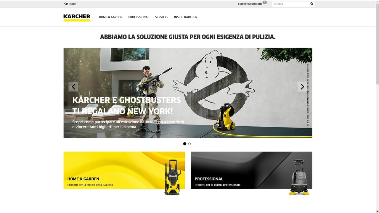 Online il nuovo sito di Kärcher