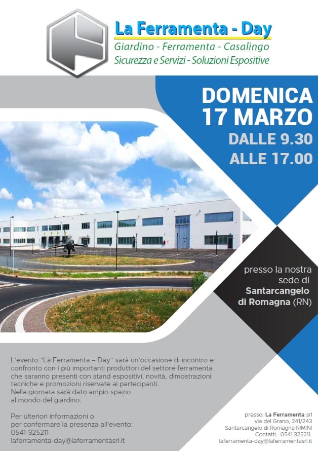 Domenica 17 marzo "La Ferramenta - Day" a Rimini