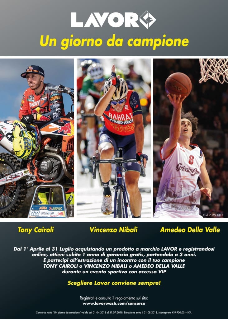 Al via il concorso a premi LAVOR - Un giorno da campione!