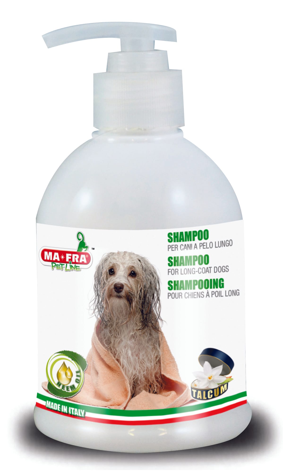 Shampoo per cani a pelo lungo