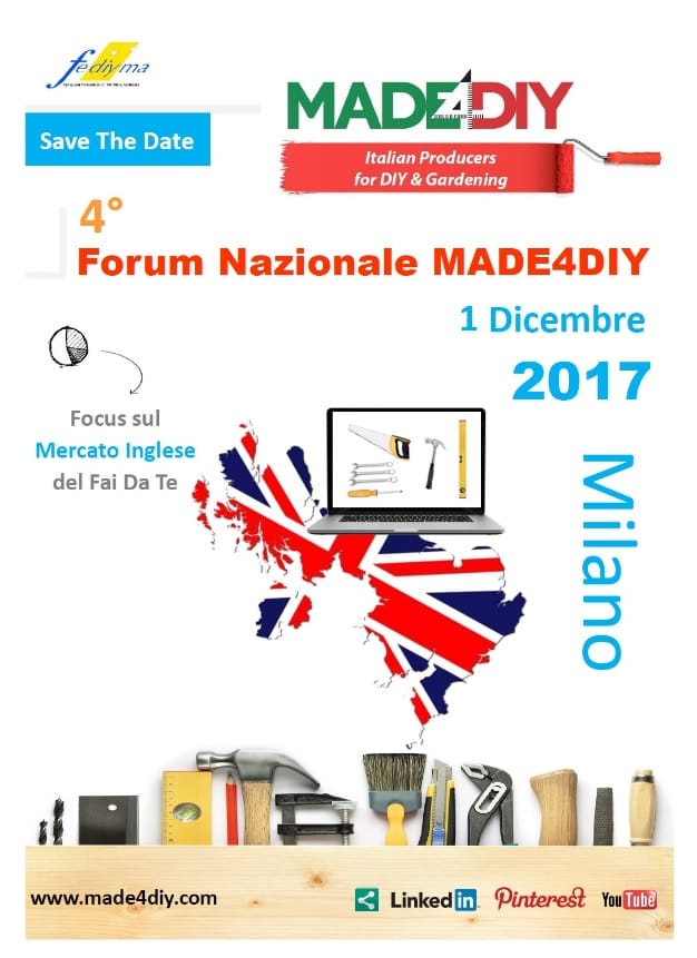 MADE4DIY: il 4° Forum Nazionale il 1 dicembre a Milano