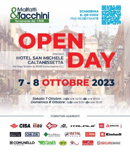 Malfatti&Tacchini: 7-8 ottobre openday per i clienti della Sicilia
