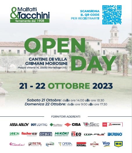 Malfatti&Tacchini: 21-22 ottobre openday per i clienti veneti