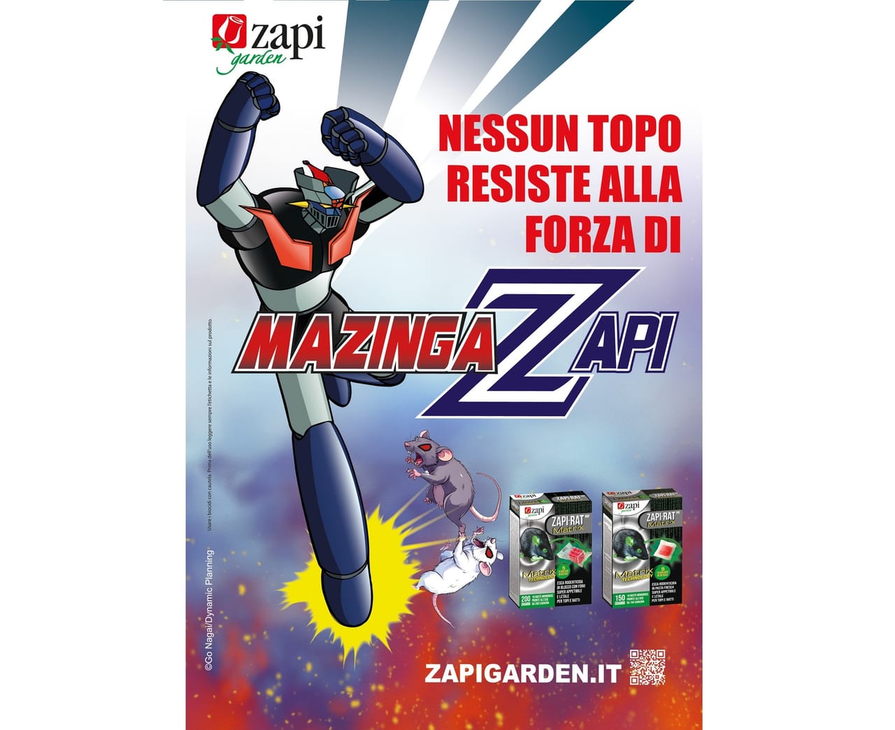 Mazinga Zapi: la nuova campagna di Zapi Garden contro i roditori