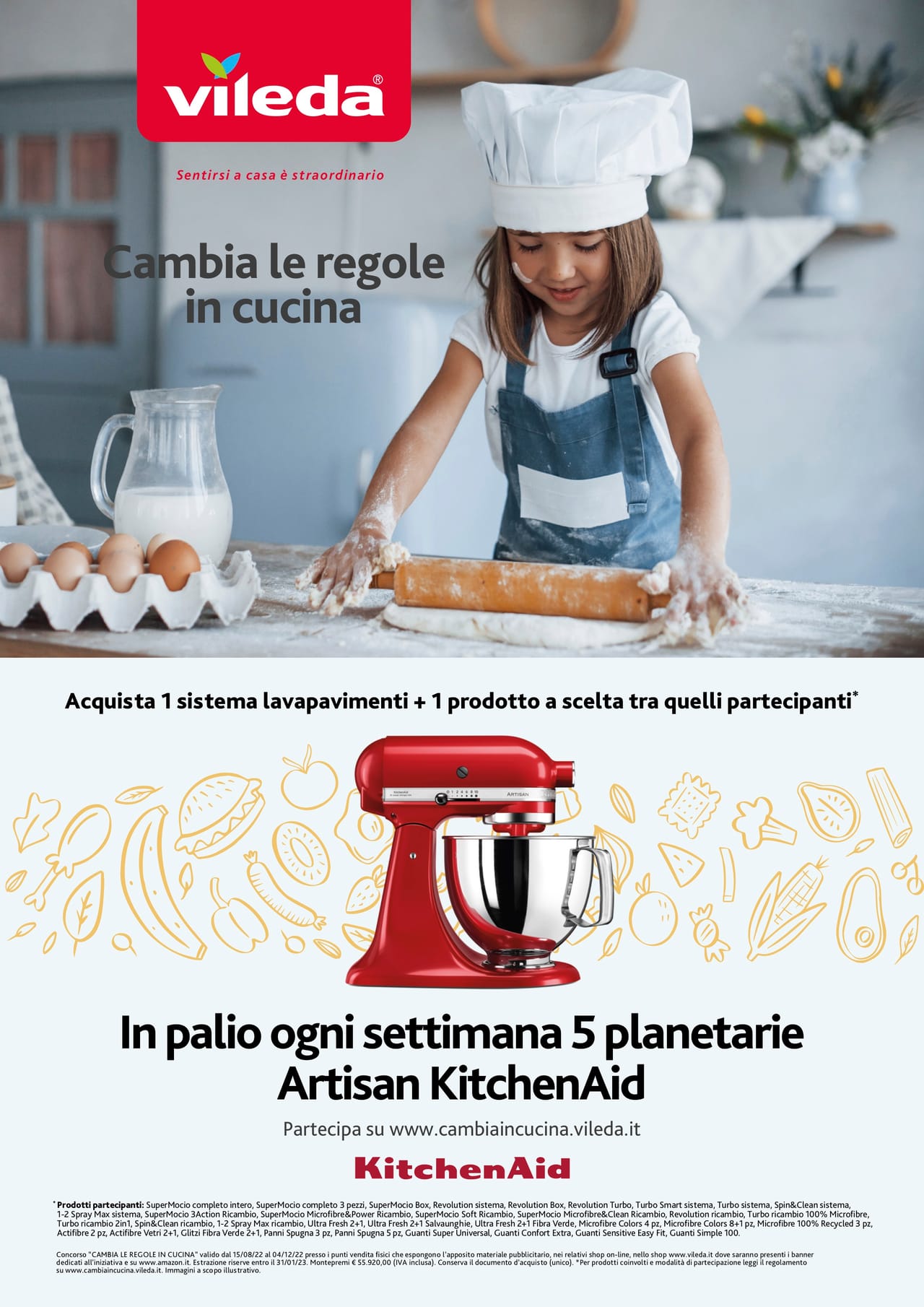 Nuovo concorso Vileda: "Cambia le regole in cucina"