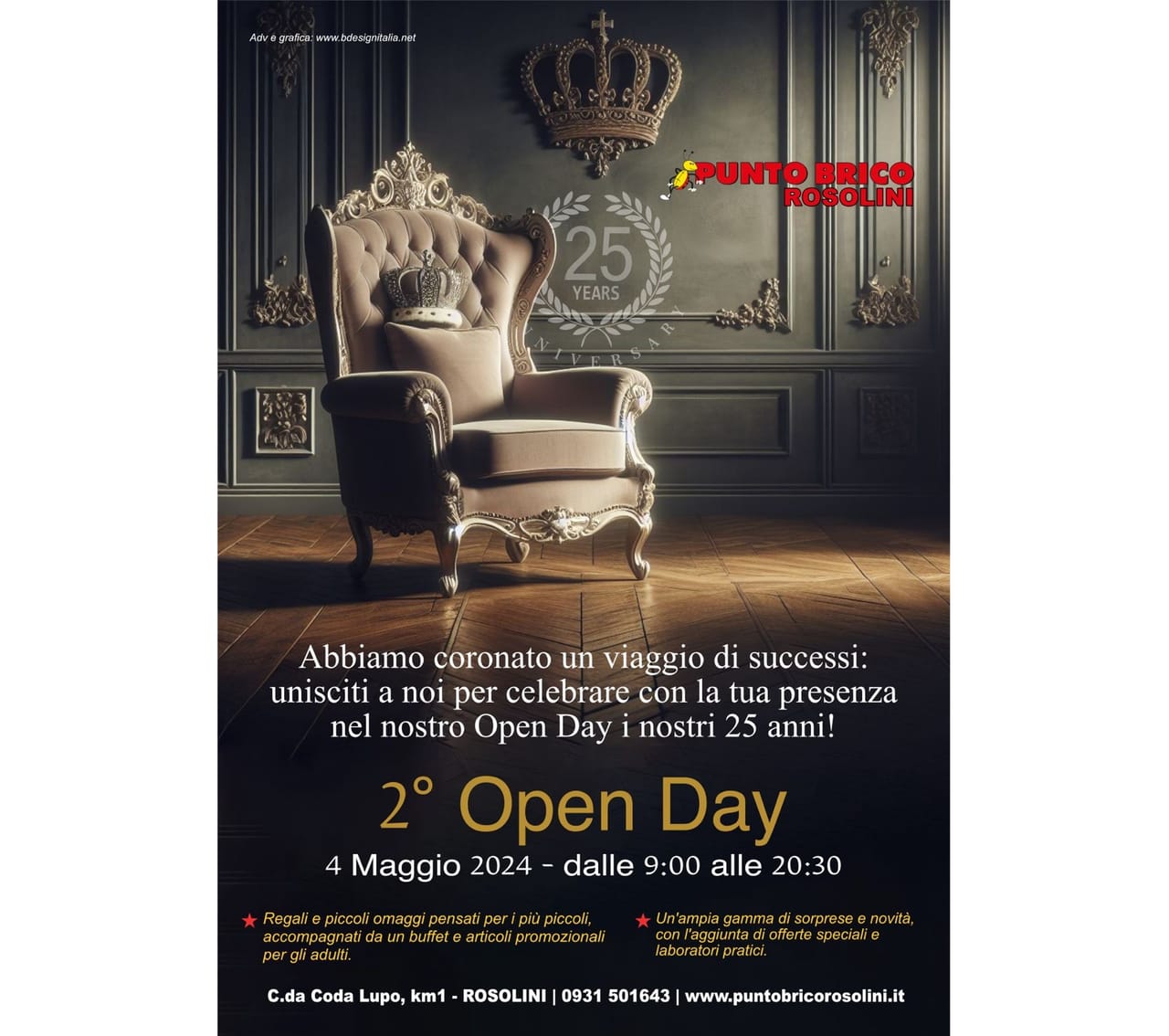Punto Brico Rosolini: il 4 maggio l'openday per i 25 anni