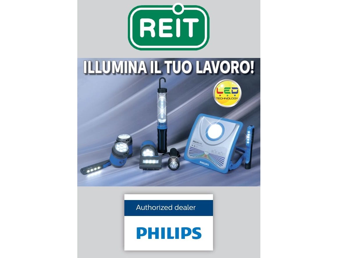 REIT distribuisce torce e lampade LED a marchio Philips