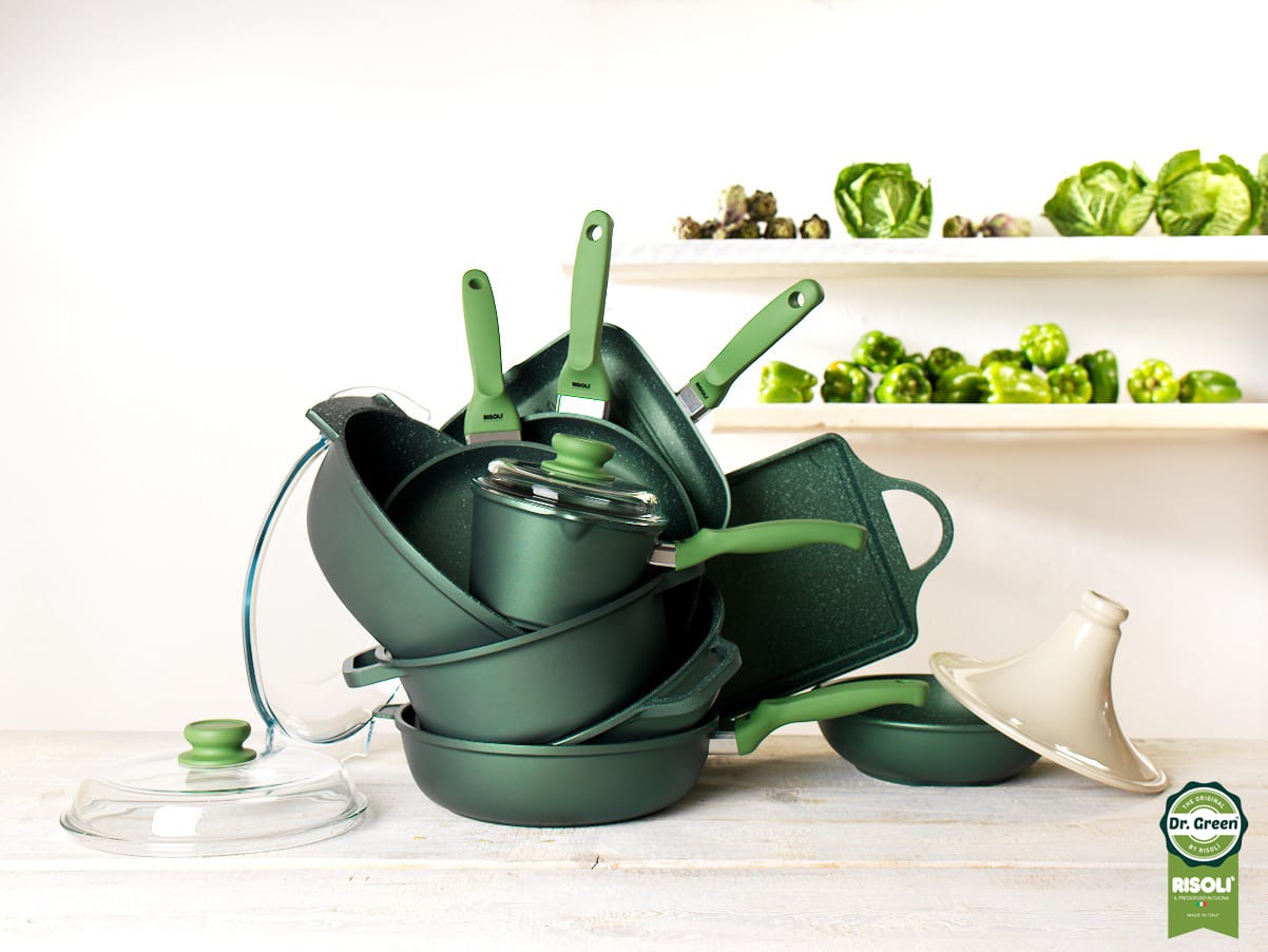 Pentole e padelle con materiali riciclabili