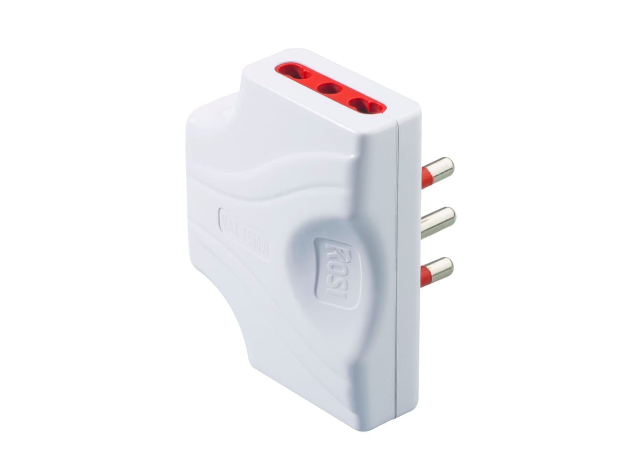 Adattatore triplo Emilia Extra-piatta