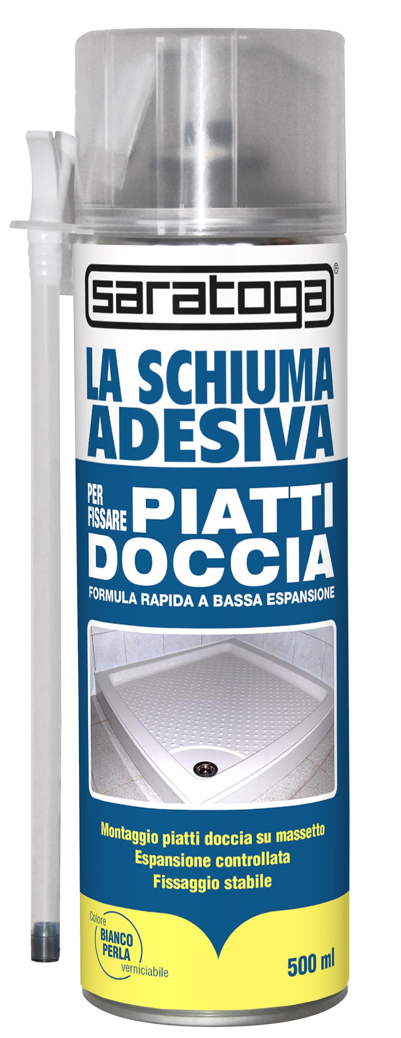 Schiuma adesiva per piatti doccia
