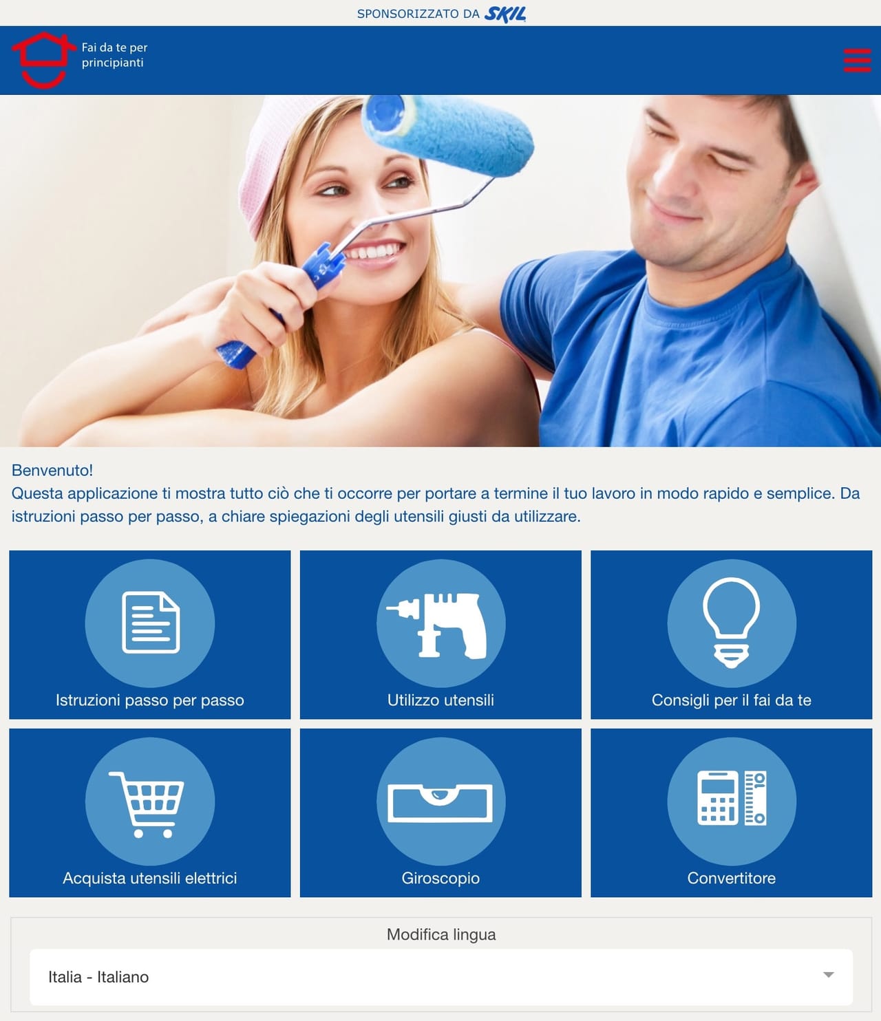 Restyling per l'App Skil per il fai da te