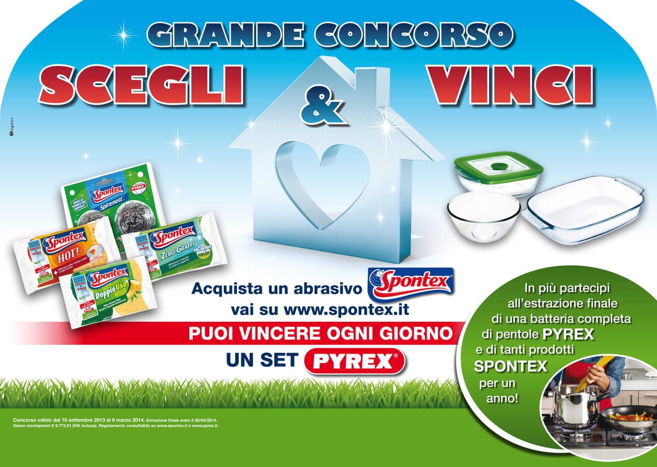 Spontex e Pyrex premiano la passione per casa e cucina con il concorso “Scegli & Vinci”