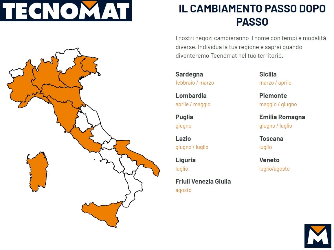 ​Da Bricoman a Tecnomat: il calendario del cambio d'insegna