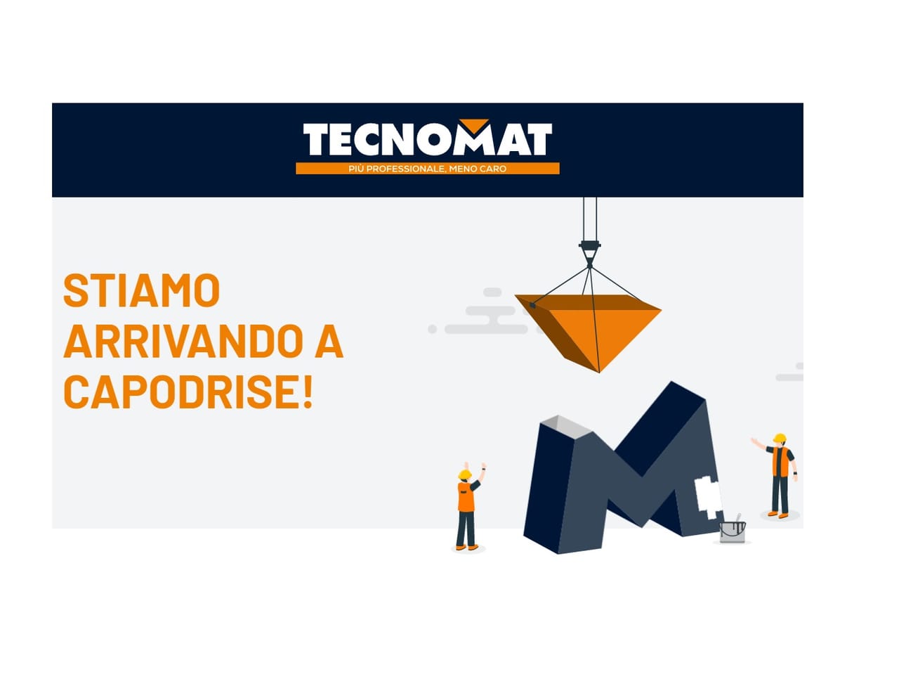 Tecnomat apre il 21 giugno a Capodrise (CE) il suo primo negozio campano