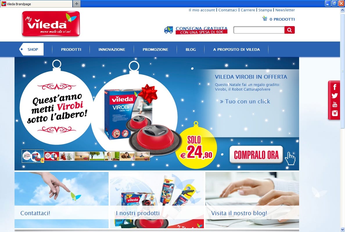 Vileda: il nuovo shop online