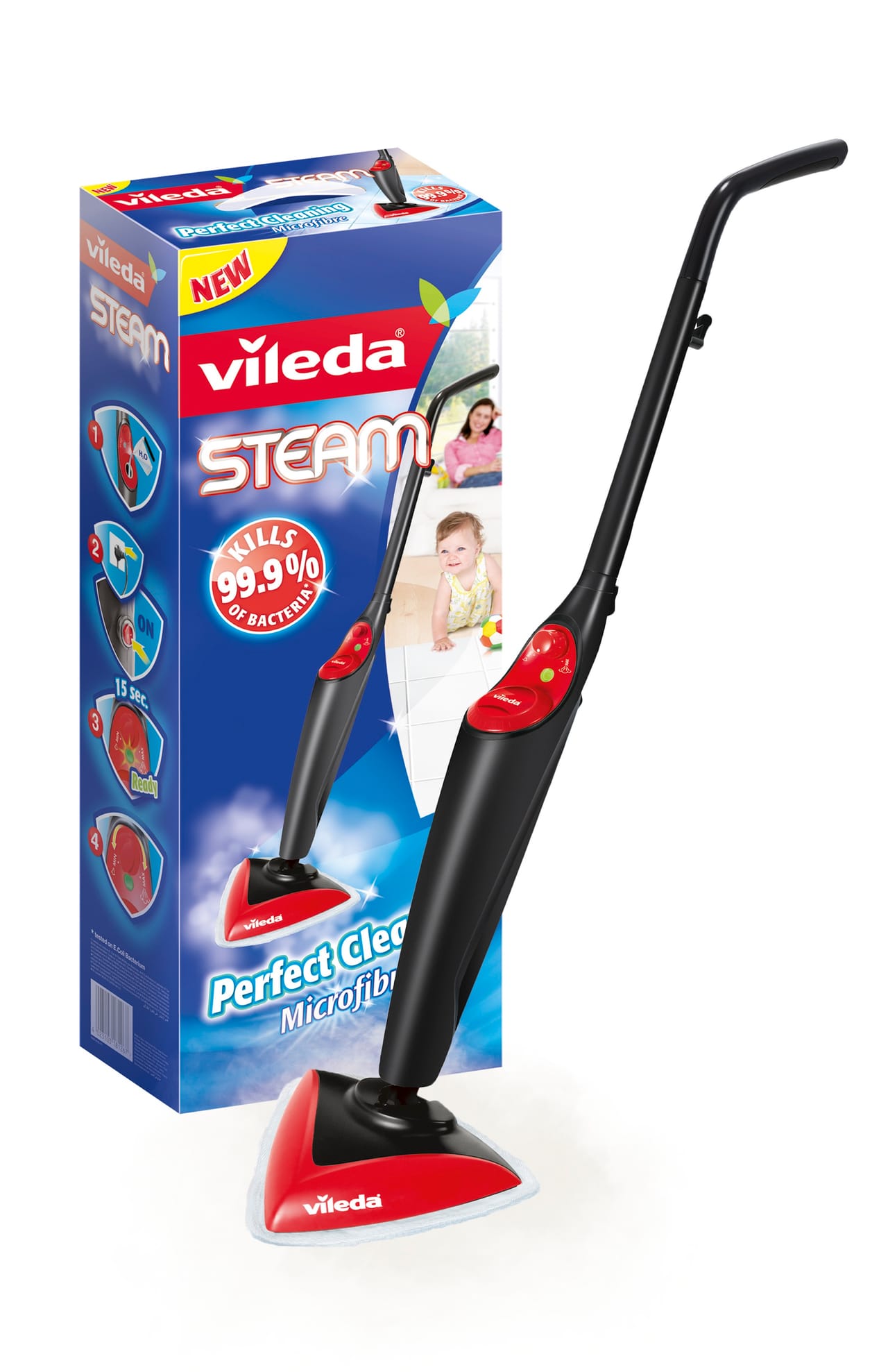 La scopa a vapore per pulire senza detergenti