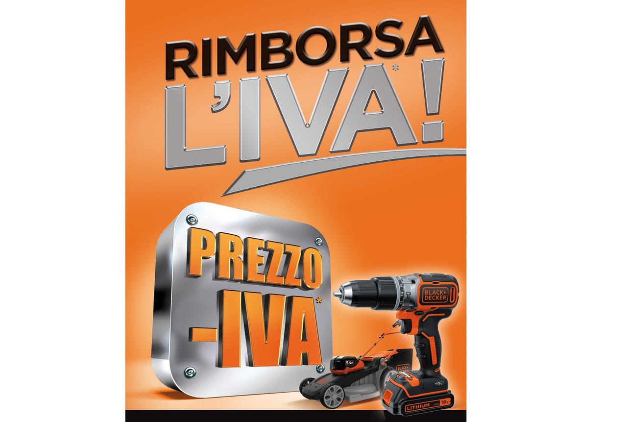 BLACK+DECKER rimborsa l'IVA!