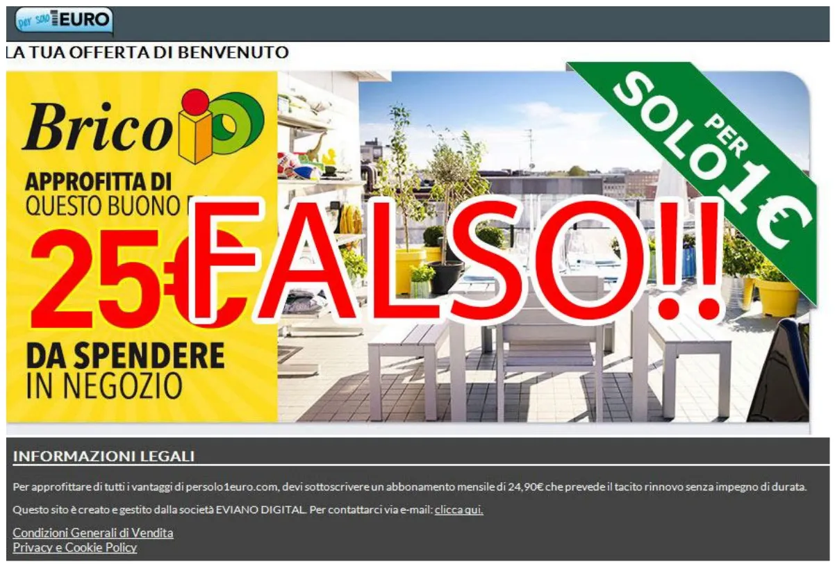 Brico IO denuncia una truffa sul web!