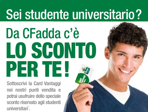 Da CFadda sconto dell'8% per gli universitari
