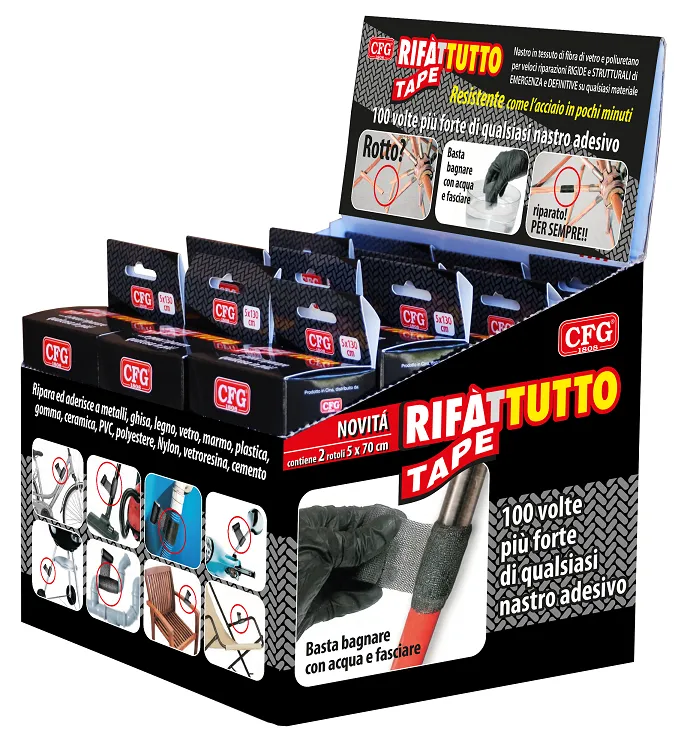 Nastro adesivo per riparazioni e rinforzo