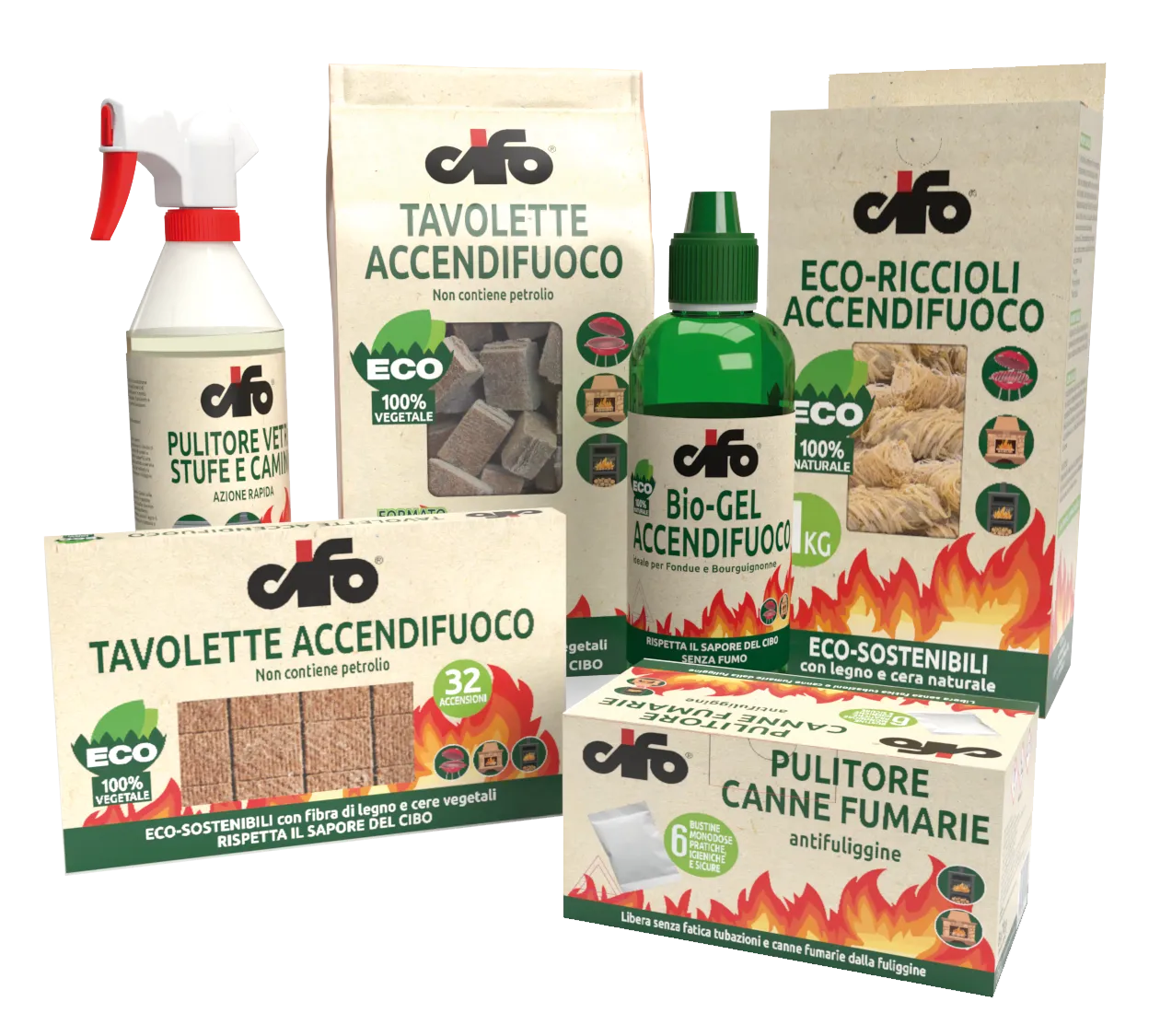 Accendifuoco ecologici e inodori