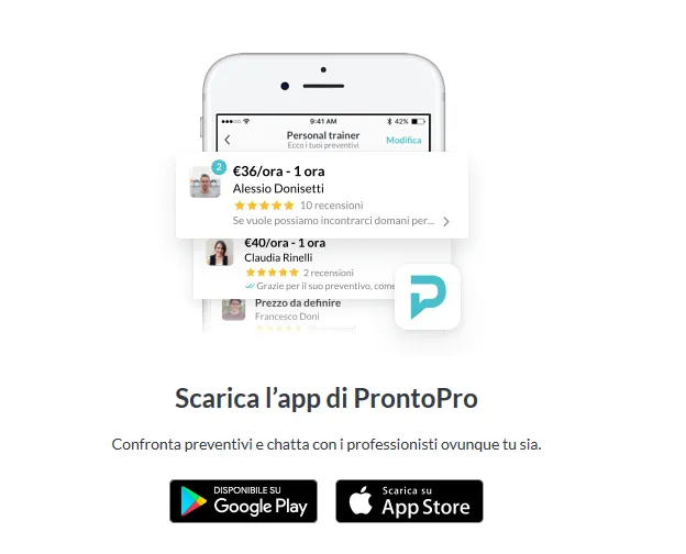 ProntoPro.it lancia l’app per confrontare i preventivi da mobile