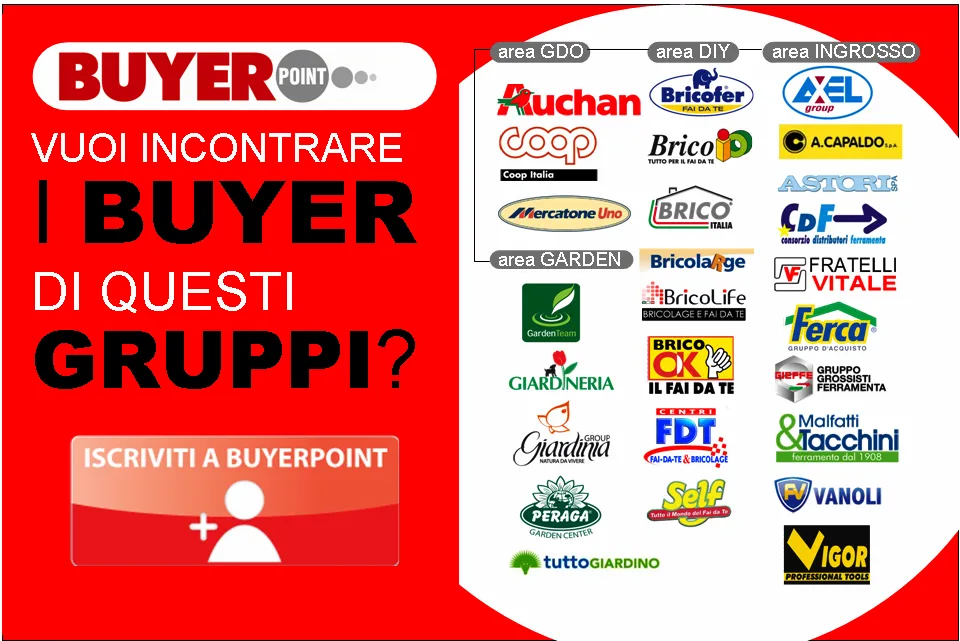 Vuoi incontrare i buyer del Brico-Home e Garden?