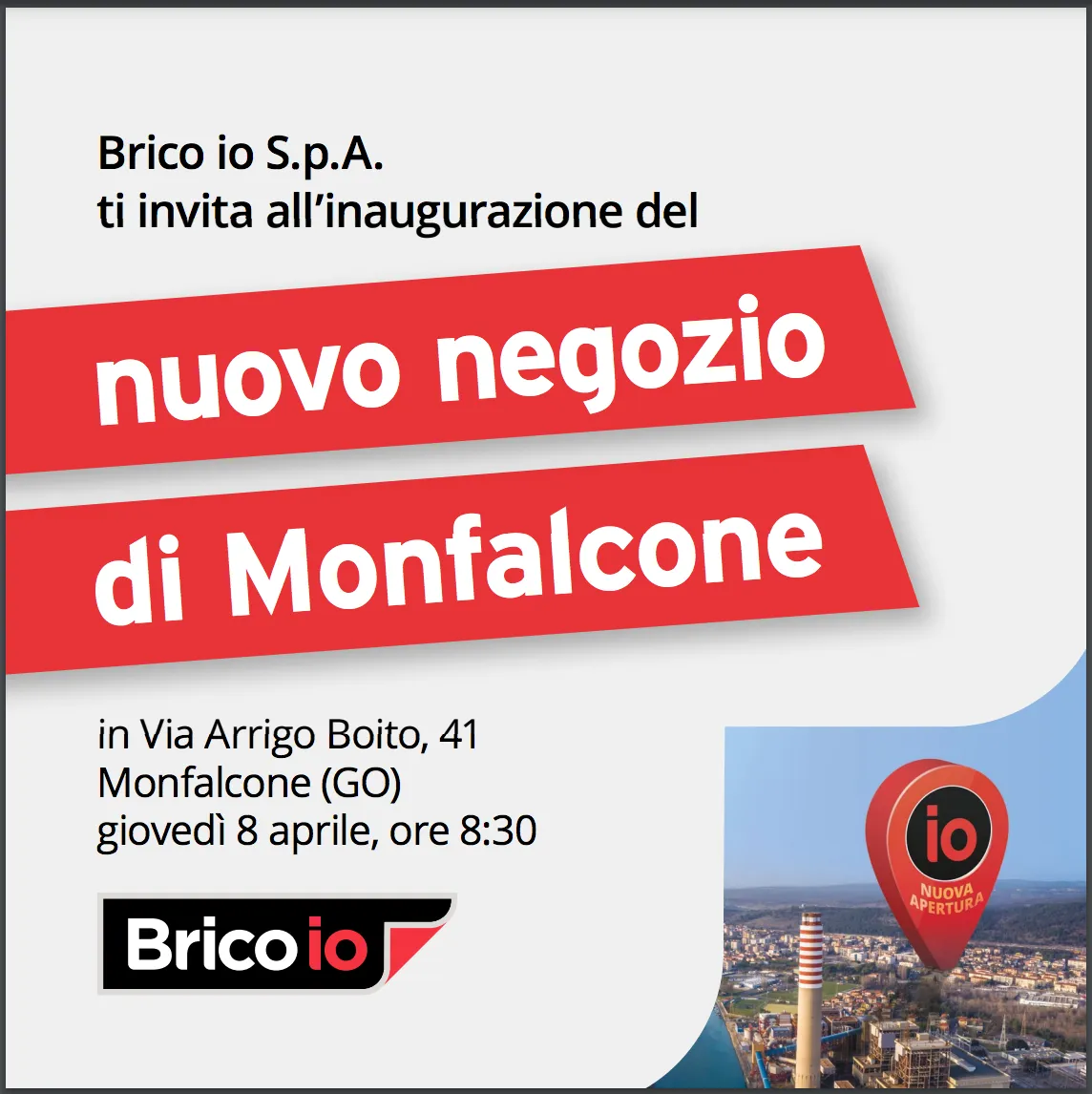 Brico io apre l'8 aprile a Monfalcone (GO)