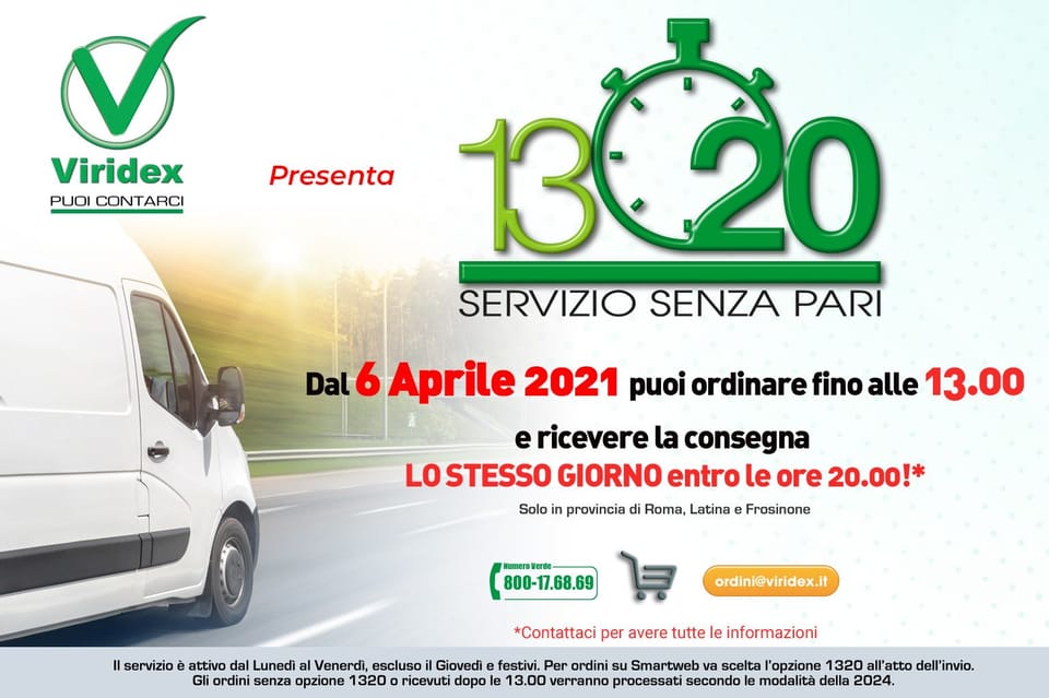 Viridex lancia il servizio "1320" per i negozianti! 2