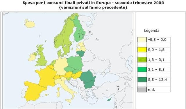 Andamento dei consumi in Europa 2