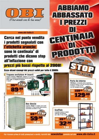 Obi taglia i prezzi 2